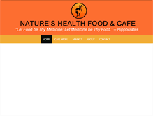 Tablet Screenshot of natureshealthfoodcafe.com